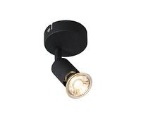 Qazqa jeany - Spot plafond, plafonnier - 1 lumière - L 80 mm - Noir - Moderne - éclairage intérieur - Salon I Chambre I Cuisine I Salle à manger