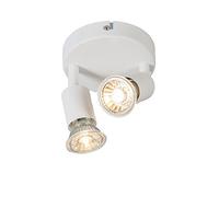 QAZQA jeany - Spot plafond, plafonnier - 2 lumière - H 110 mm - Blanc - Moderne - éclairage intérieur - Salon I Chambre I Cuisine I Salle à manger