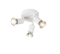 Qazqa jeany - Spot plafond, plafonnier - 3 lumière - Ø 200 mm - Blanc - Moderne - éclairage intérieur - Salon I Chambre I Cuisine I Salle à manger