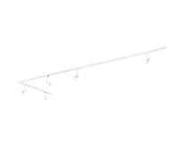 QAZQA jeany - Système de rail spot luminaire plafond, plafonnier compatible pour led - 5 lumière - L 2000 mm - Blanc - Moderne - éclairage intérieur - Salon
