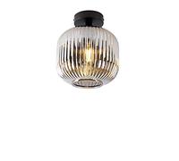 QAZQA karel - Plafonnier - 1 lumière - Ø 200 mm - Noir - Art Deco - éclairage intérieur - Salon I Chambre I Cuisine I Salle à manger