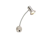 Qazqa karin - Applique murale avec bras flexible - 1 lumière - L 80 mm - Acier - Design, Moderne, Rétro - éclairage intérieur - Salon I Chambre I Cuisine I Salle à manger