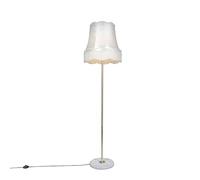 Qazqa kaso - Lampadaire avec Abat-Jour - 1 lumière - H 1750 mm - Crème - Rétro - éclairage intérieur - Salon I Chambre I Cuisine I Salle à manger