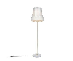 Qazqa kaso - Lampadaire avec Abat-Jour - 1 lumière - H 1750 mm - Crème - Rétro - éclairage intérieur - Salon I Chambre I Cuisine I Salle à manger