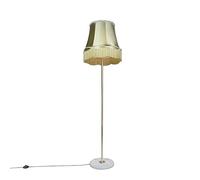 Qazqa kaso - Lampadaire avec Abat-Jour - 1 lumière - H 1750 mm - Vert - Rétro - éclairage intérieur - Salon I Chambre I Cuisine I Salle à manger