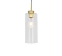 Qazqa laura - Suspension - 1 lumière - Ø 12 cm - Doré - Art Deco - éclairage intérieur - Salon I Chambre I Cuisine I Salle à manger