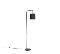 Qazqa lofty - LED Lampadaire avec Abat-Jour - 1 lumière - H 140.5 cm - Noir - Moderne - éclairage intérieur - Salon I Chambre