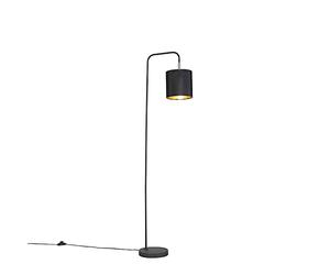 Qazqa lofty - LED Lampadaire avec Abat-Jour - 1 lumière - H 140.5 cm - Noir - Moderne - éclairage intérieur - Salon I Chambre