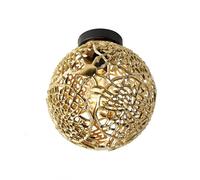 Qazqa maro - Plafonnier - 1 lumière - Ø 26 cm - Doré/Laiton - Art Deco - éclairage intérieur - Salon I Chambre I Cuisine I Salle à manger