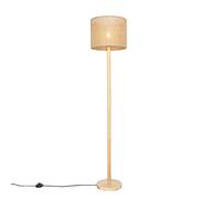 Qazqa mels - Lampadaire - 1 lumière - H 151 cm - Naturel - Rustique - éclairage intérieur - Salon I Chambre I Cuisine I Salle à manger