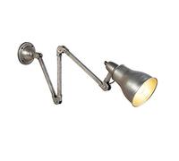 Qazqa mersey - Applique murale avec bras flexible - 1 lumière - L 635 mm - Gris - Rustique - éclairage intérieur - Salon I Chambre I Cuisine I Salle à manger