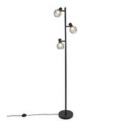 QAZQA mesh - Lampadaire - 3 lumière - H 150 cm - Noir - Moderne, Design - éclairage intérieur - Salon I Chambre I Cuisine I Salle à manger