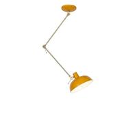 Qazqa milou - Plafonnier - 1 lumière - L 25 cm - Jaune - Rétro - éclairage intérieur - Salon I Chambre I Cuisine I Salle à manger