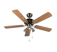 Qazqa mistral - Ventilateur de plafond - 3 lumière - Ø 1100 mm - Bronze - Moderne - éclairage intérieur - Salon I Chambre I Cuisine I Salle à manger