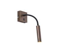 Qazqa moderne applique murale de lecture bronze carré 33cm Gosna