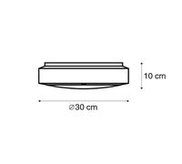 Qazqa Moderne Applique Murale Et Plafonnier Anthracite Ip54 - Glow Aluminium /Plastique Anthracite Rond / Extérieur / Jardin / Luminaire / Lumiere / Éclairage E27 Max. 2 X 18 Watt Multicolore