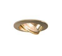 Qazqa Moderne /Art Deco Ensemble De 10 Spots Encastré / Encastrables Inclinables Or / Dorée / D'or - Edu Aluminium Doré/Laiton Rond / Luminaire / Lumiere / Éclairage / Intérieur / Salon /... Doré