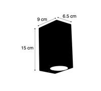 Qazqa Moderne /Design Applique Murale Moderne Noire Ip44 - Baleno Ii Aluminium Noir Rectangulaire / ÃClairage Dessus Dessous / Extã©Rieur / Jardin / Luminaire / Lumiere Gu10 Max. 2 X 35 Watt Noir