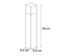 Qazqa Moderne Lampe D'extã©Rieur Sur Pied Noire Avec Abat-Jour Blanc Opale 50 Cm - Danemark Aluminium /Plastique Noir,Blanc Oblongue / Jardin / Luminaire / Lumiere / ÃClairage E27 Max. 1 X... Noir