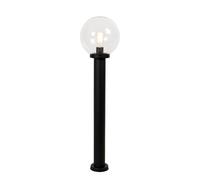 Qazqa Moderne Lanterne Extã©Rieure Noire Avec Verre Transparent Ip44 100 Cm - Sfera Acier Inoxydable /Plastique Noir Oblongue / Jardin / Luminaire / Lumiere / ÃClairage E27 Max. 1 X 40 Watt Noir