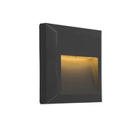 Qazqa Moderne Lot De 2 Applique Murales Modernes Gris Foncã© Avec Led - Gem 2 Plastique Anthracite Carrã© / Luminaire / Lumiere / ÃClairage / Intã©Rieur / Salon / Cuisine Led (Non Remplaã§Able) Max. 1