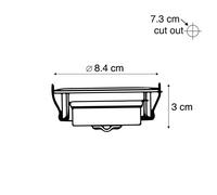 Qazqa Moderne Lot De 5 Spots Encastrã© / Encastrables Modernes Noirs Avec Led Dimmable En 3 éTapes - Mio Plastique Noir Rond / Luminaire / Lumiere / ÃClairage / Intã©Rieur / Salon / Cuisine Led (Non