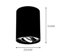 Qazqa Moderne Lot De 6 Plafonnier Spots Aluminium Rotatifs Et Inclinables - Rondoo 1 Up Aluminium Cylindre / Luminaire / Lumiere / ÃClairage / Intã©Rieur / Salon / Cuisine Gu10 Max. 6 X 50 Watt Multic