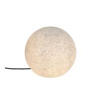 Qazqa Moderne Moderne Buiten Vloerlamp Grijs 35 Cm Ip65 - Nura Plastique Gris Globe / Extã©Rieur / Jardin / Luminaire / Lumiere / ÃClairage E27 Max. 1 X 23 Watt Gris