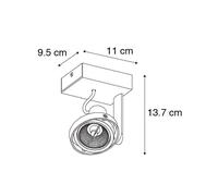 Qazqa Moderne Plafonnier Spot Moderne Blanc - Master 70 Aluminium Blanc Rond / Luminaire / Lumiere / ÃClairage / Intã©Rieur / Salon / Cuisine Gu10 Max. 1 X 50 Watt Blanc