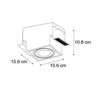 Qazqa Moderne Spot Encastrable Blanc Gu10 Ar111 Trimless Rã©Glable - Oneon Acier Blanc Carrã© / Luminaire / Lumiere / ÃClairage / Intã©Rieur / Salon / Cuisine Gu10 Max. 1 X 50 Watt Blanc