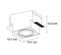 Qazqa Moderne Spot Encastrable Noir 1 Lumière Gu10 Ar111 Trimless - Oneon Acier Noir Carré / Luminaire / Lumiere / ÃClairage / Intérieur / Salon / Cuisine Gu10 Max. 1 X 50 Watt Noir