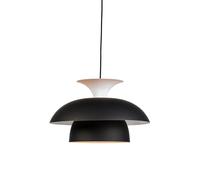 Qazqa Moderne Suspension / Lustre / Luminaire / Lumiere / ÃClairage Moderne Ronde Noir Et Blanc 3 Couches - Titus Aluminium Blanc,Noir Rond / Intã©Rieur / Salon / Cuisine E27 Max. 1 X 60... Noir