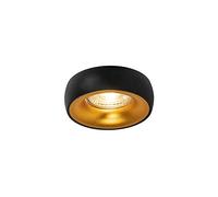 QAZQA mooning - Spot encastrable - 1 lumière - Ø 85 mm - Noir - Design - éclairage intérieur - Salon I Chambre I Cuisine I Salle à manger