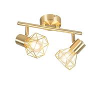 Qazqa mosh - Spot plafond, plafonnier - 2 lumière - L 34 mm - Laiton - Moderne - éclairage intérieur - Salon I Chambre I Cuisine I Salle à manger