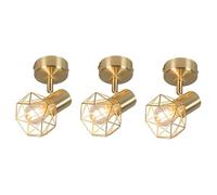 Qazqa mosh - Spot plafond, plafonnier - 3 lumière - H 160 mm - Doré/Laiton - Moderne - éclairage intérieur - Salon I Chambre I Cuisine I Salle à manger