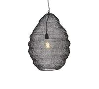 QAZQA nidum - Suspension - 1 lumière - Ø 450 mm - Noir - Oriental - éclairage intérieur - Salon I Chambre I Cuisine I Salle à manger