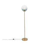 QAZQA pallon - Lampadaire - 1 lumière - H 1430 mm - Vert - Art Deco - éclairage intérieur - Salon I Chambre I Cuisine I Salle à manger