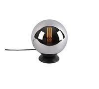 Qazqa pallon - Lampe de table - 1 lumière - Ø 20 cm - Argenté - Art Deco - éclairage intérieur - Salon I Chambre