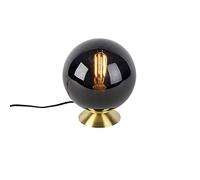 Qazqa pallon - Lampe de table - 1 lumière - Ø 200 mm - Noir - Art Deco - éclairage intérieur - Salon I Chambre