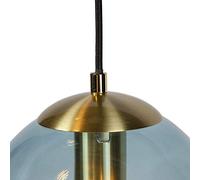 QAZQA pallon - LED Dimmable Suspension Art Deco variateur inclus - 3 lumière - Ø 45 cm - Naturel - Art Deco - Éclairage intérieur - Salon I Chambre I Cuisine I Salle à manger
