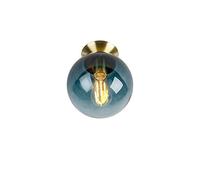Qazqa pallon - Plafonnier - 1 lumière - Ø 200 mm - Bleu - Art Deco - éclairage intérieur - Salon I Chambre I Cuisine I Salle à manger