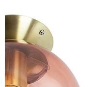 Qazqa pallon - Plafonnier - 1 lumière - Ø 200 mm - Rose - Art Deco - éclairage intérieur - Salon I Chambre I Cuisine I Salle à manger
