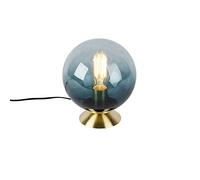 Qazqa pallon - Suspension - 1 lumière - Ø 200 mm - Bleu - Art Deco - éclairage intérieur - Salon I Chambre