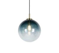 Qazqa pallon - Suspension multiples - 1 lumière - Ø 330 mm - Bleu - Art Deco - éclairage intérieur - Salon I Chambre I Cuisine I Salle à manger