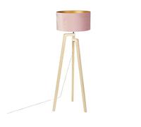 Qazqa puros - Lampe de table trépied/tripode - 1 lumière - H 1450 mm - Rose - Moderne - éclairage intérieur - Salon I Chambre I Cuisine I Salle à manger