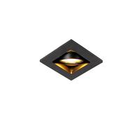 Qazqa qure - LED Spot encastrable Moderne - 1 lumière - L 100 mm - Noir - Moderne - Éclairage intérieur - Salon I Chambre I Cuisine I Salle à manger