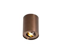 QAZQA rondoo up - Spot plafond, plafonnier - 1 lumière - Ø 9.65 cm - Bronze - Moderne - éclairage intérieur - Salon I Chambre I Cuisine I Salle à manger