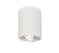 Qazqa rondoo up - Spot plafond, plafonnier - 1 lumière - Ø 95 mm - Blanc - Design, Moderne - éclairage intérieur - Salon I Chambre I Cuisine I Salle à manger
