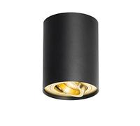 Qazqa rondoo up - Spot plafond, plafonnier - 1 lumière - Ø 97 mm - Laiton - Moderne - éclairage intérieur - Salon I Chambre I Cuisine I Salle à manger