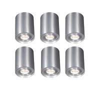 QAZQA rondoo up - Spot plafond, plafonnier - 6 lumière - Ø 95 mm - Acier - Moderne - éclairage intérieur - Salon I Chambre I Cuisine I Salle à manger